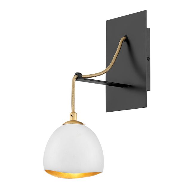 Quintiesse QN-NULA1 Nula Single  Wall Light In Chalk White With Gold Accents