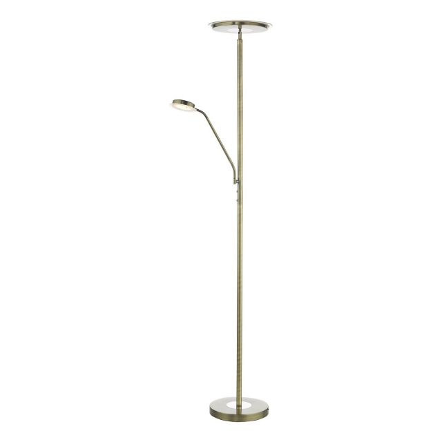 Dar Lighting Shelby LED Mother And Child Floor Lamp In Antique Brass Finish SHE4975