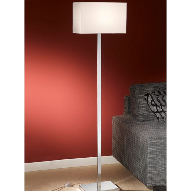 Flair Floor Lamp In Bronze  Finish With Off-White Shade S156/9881