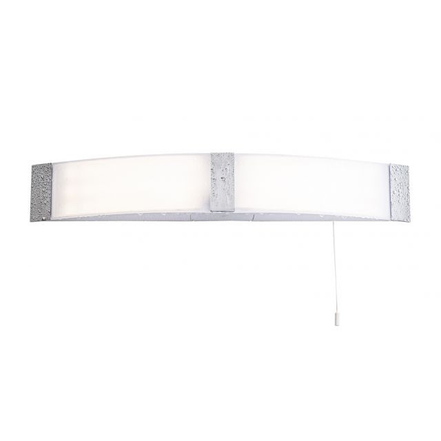 Salford Bathroom Shaver Wall Lamp In Chrome And White Finish