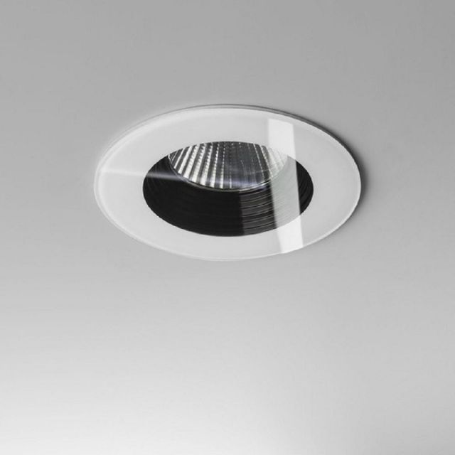 Astro 1254013 Vetro One Light Round Recessed Ceiling Downlight In White - D: 85mm