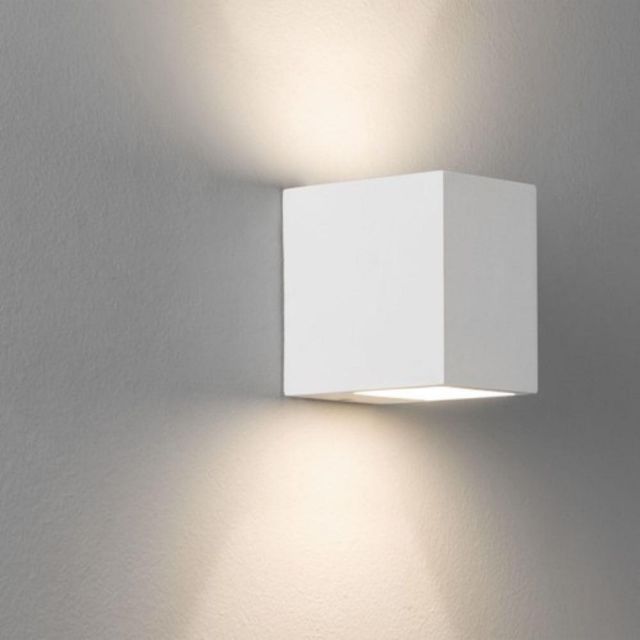 Astro 1173001 Mosto 1 Light Up and Down Square White Modern Wall Bracket