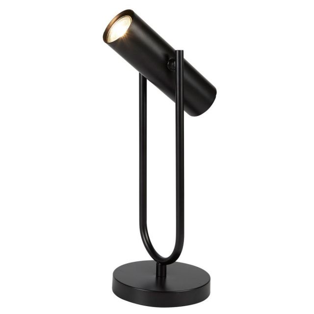 Searchlight 2791BK Telescope One Light Table Lamp With Adjustable Head In Black