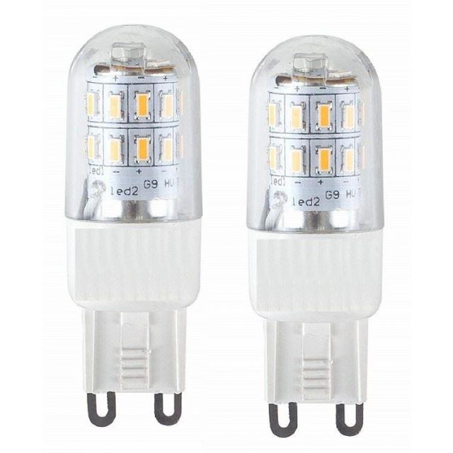 3 Watt Dimmable LED G9 Lamp - Twin Pack