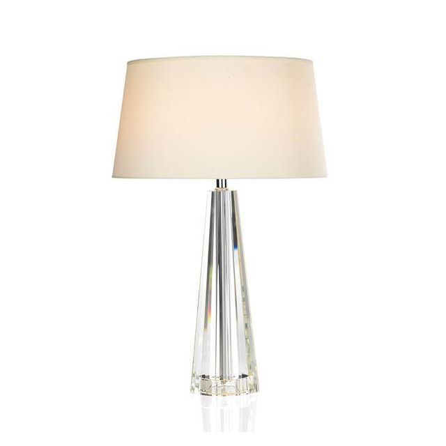 Dar CYP4208 Cyprus Table Lamp With Crystal Base And Shade