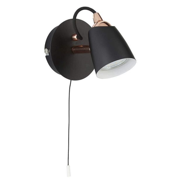 Retro/Industrial Design Black/Copper Spot Light Fitting - LED Compatible