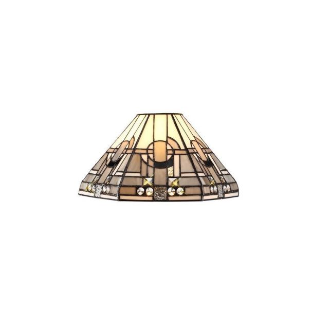 Glasgow Non Electric Ceiling Shade In Grey, White And Black - Dia: 310mm