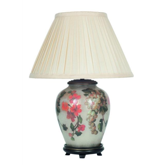 Jenny Worrall JW58 Fruit And Flower Table Lamp With 12 Inch Almond Shade