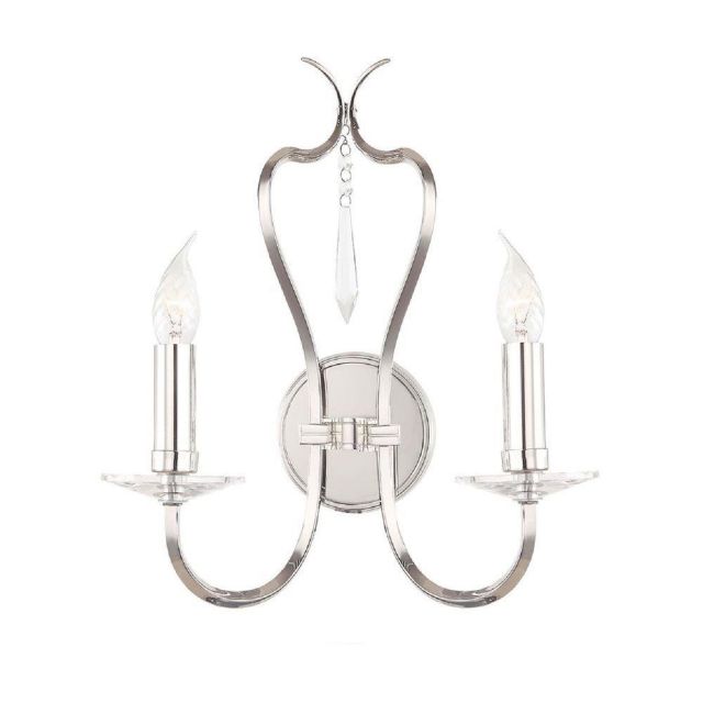 Elstead PM2 PN Pimlico 2 Light Wall Light In Polished Nickel - Fitting Only
