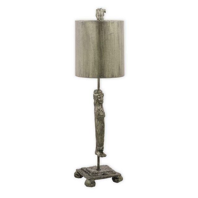 FB/CARYATID-S 1 Light Aged Silver Table Lamp