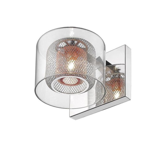 Impex PGH606101/01/WB/CH Laure One Light Wall Light In Chrome And Copper