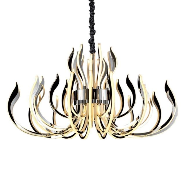 Mantra M5565 Versailles 553 Watt LED Ceiling Pendant In Polished Chrome And White