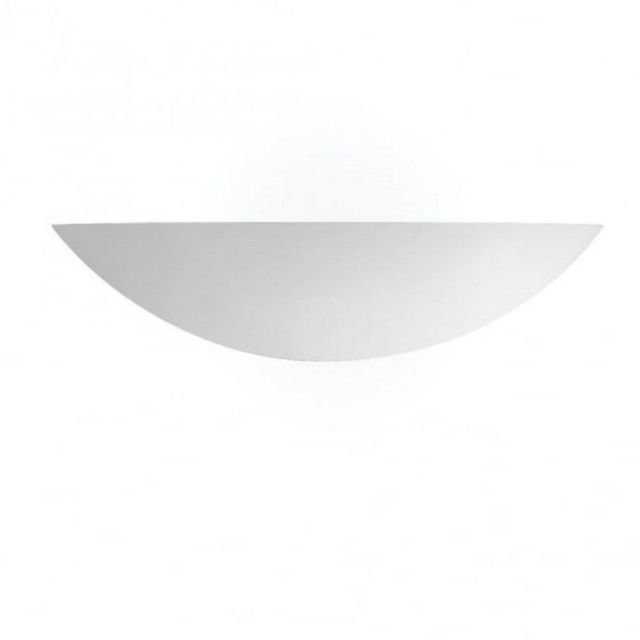 Searchlight 102 Gypsum 1 Light Curved Uplighter In Plaster Which Is Paintable - Width: 400mm