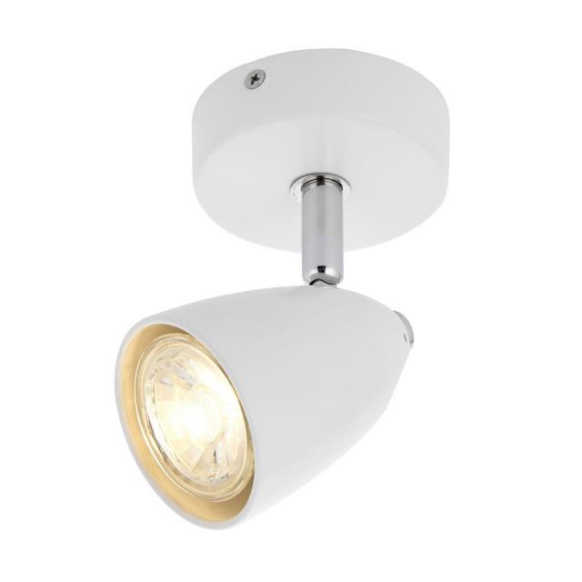 Modern 1 Light LED Round Ceiling / wall Spotlight In White 