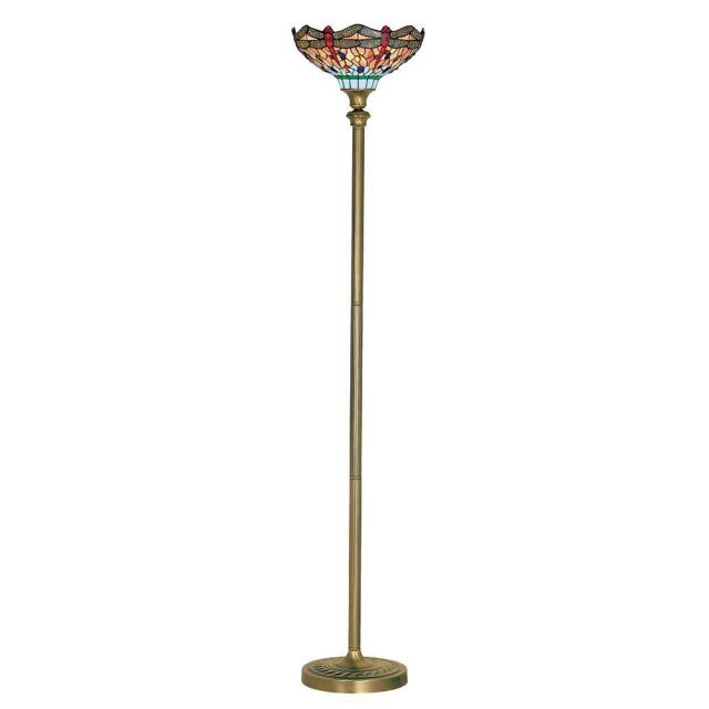 Searchlight 1285 Dragonfly Tiffany Floor Standing Lamp