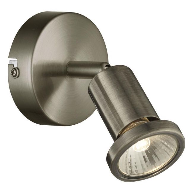 Saturn Antique Brass 1 Light Single Wall Spotlight - LED Compatible