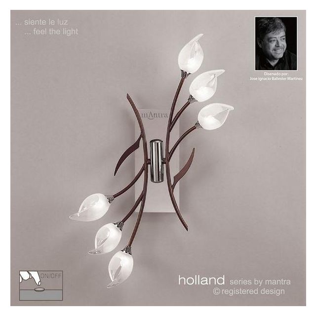 M0124/S Holland 6 Light Chrome Switched Wall Lamp