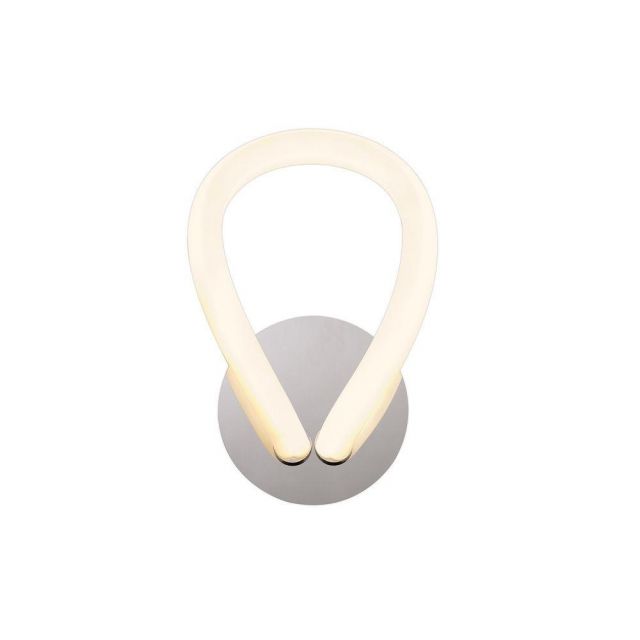 Mantra M6617 Knot LED II Wall Light In Polished Chrome And Opal White