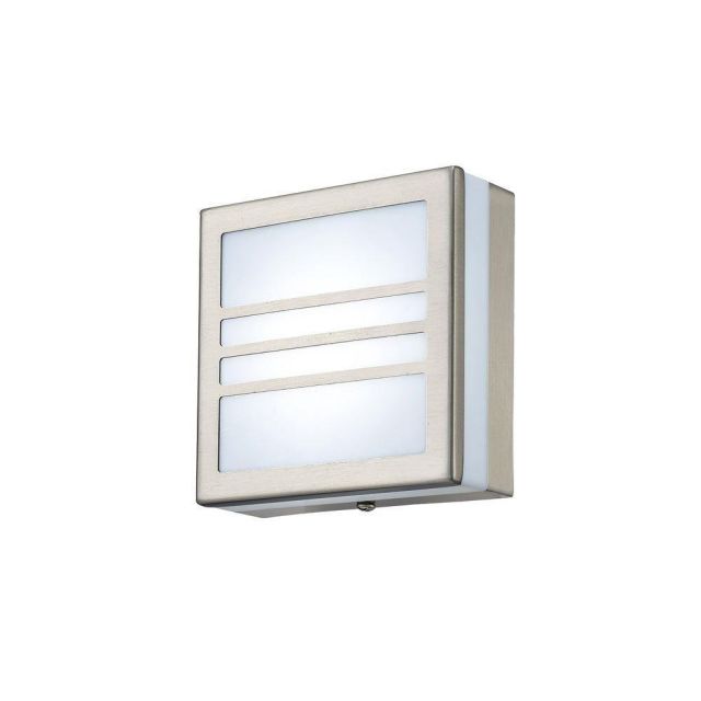 Diyas D0082 Aldo LED Lined Square Outdoor Ceiling/Wall Light In Stainless Steel