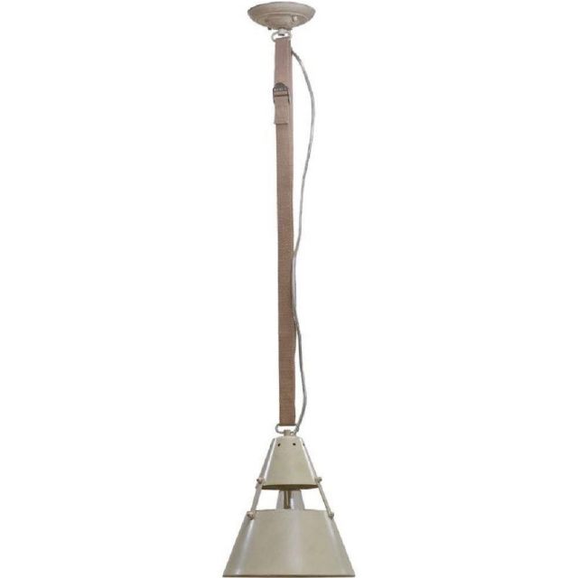 Mantra M5432 Industrial 1 Light Small Pendant In Sand Metal - Dia: 215mm