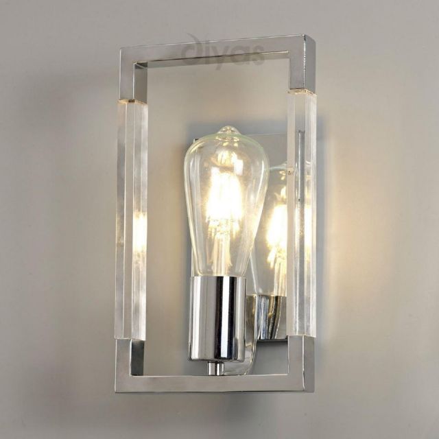 Diyas IL32784 Canto 1 Light Wall Light In Polished Nickel