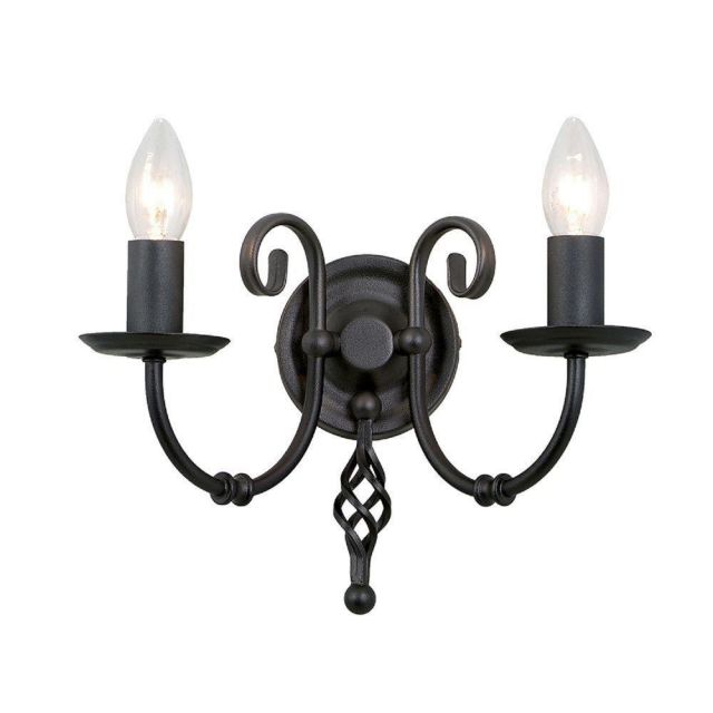 Elstead ART2 BLACK Artisan 2 Light Wall Light In Black - Fitting Only