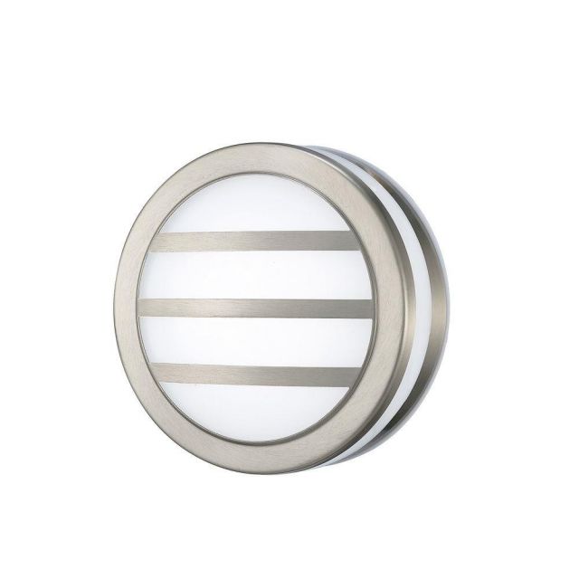 Diyas D0081 Aldo LED Lined Round Outdoor Ceiling/Wall Light In Stainless Steel