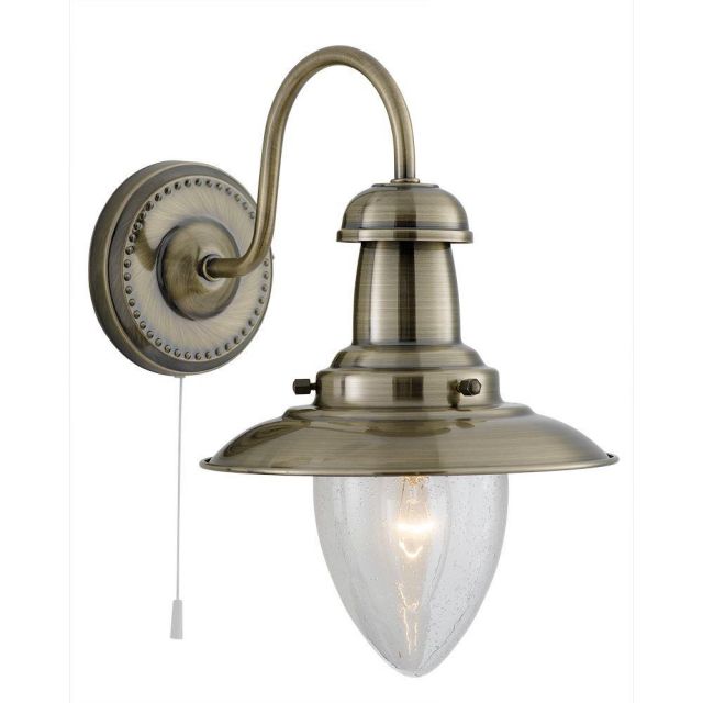 Searchlight 5331-1AB Fisherman 1 Light Wall Light In Antique Brass