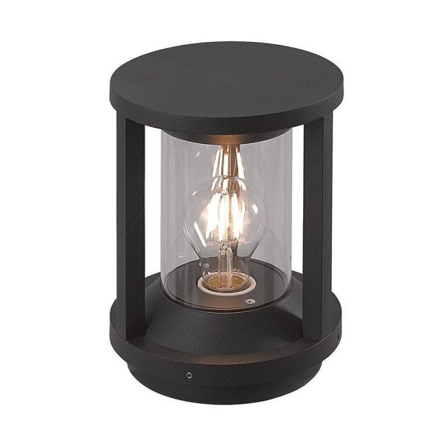 Cole 1 Light Exterior Pillar Lamp Wall Light In Anthracite