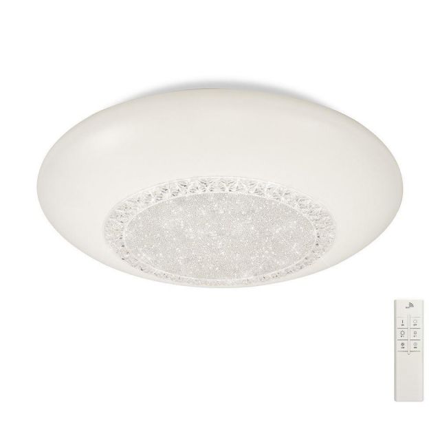 Mantra M6236 Opera LED Tuneable Large Flush Ceiling Light In White - Dia: 520mm
