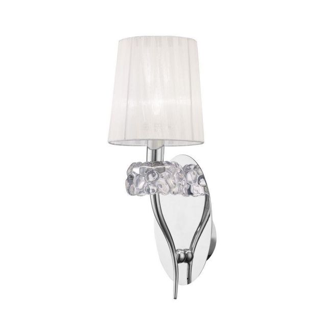 Mantra M4635/S Loewe 1 Light Switched Wall Light With Shade In Chrome