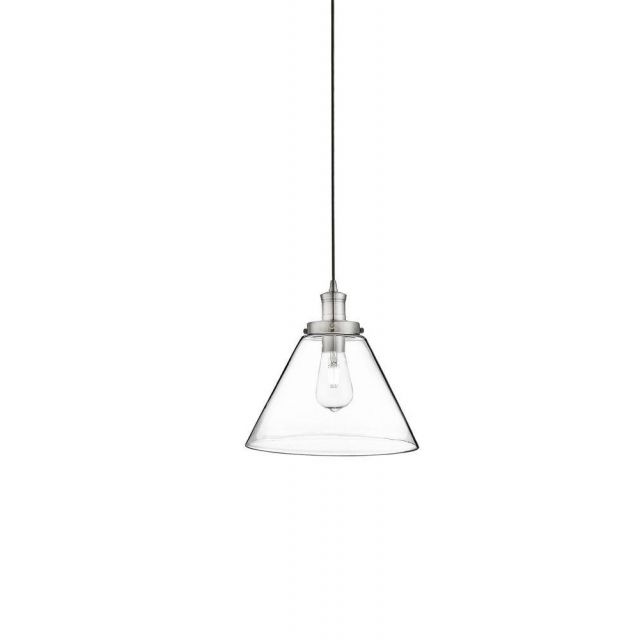 Searchlight 3228SS Pyramid 1 Light Ceiling Pendant Light In Satin Silver