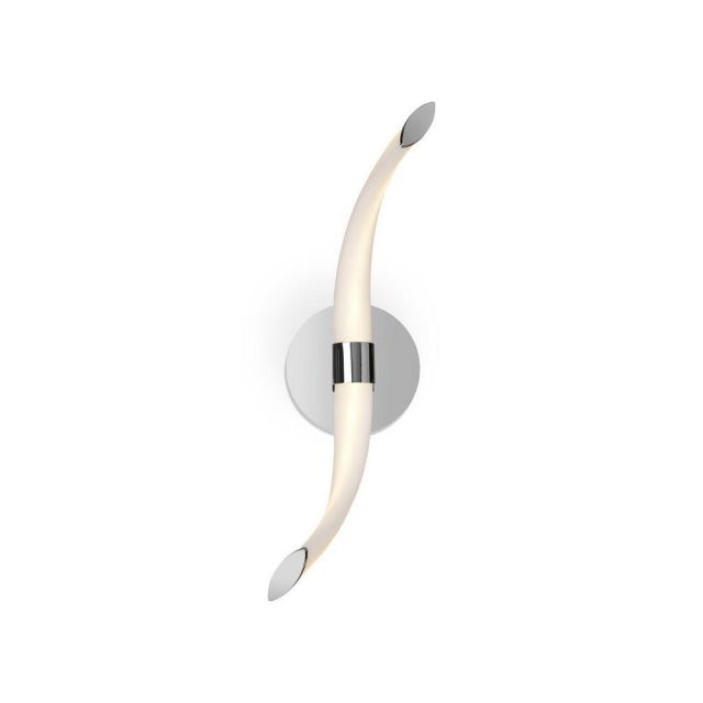 Mantra M6727 Armonia 1 Light Wave Wall Light In White And Polished Chrome