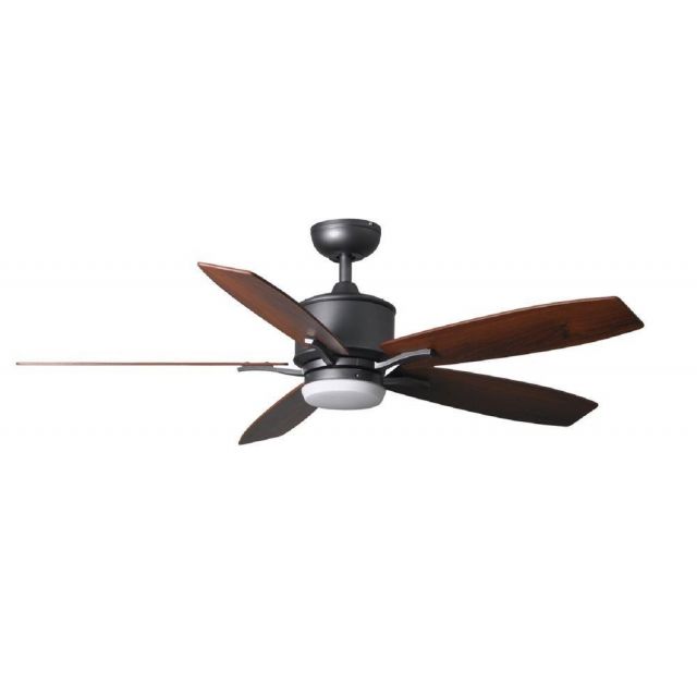 Fantasia 117186 Prima Ceiling Fan In Natural Iron With 52 Inch Walnut And Maple Blades