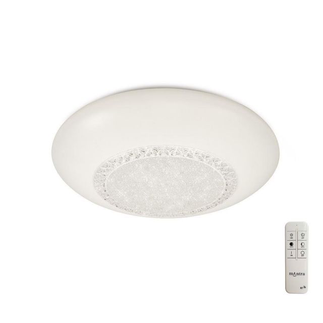 Mantra M6235 Opera LED Tuneable Small Flush Ceiling Light In White - Dia: 410mm