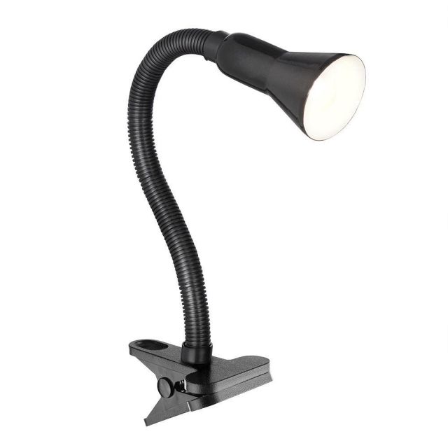 Searchlight 4122BK Clip on Desk Lamp in Black with Table Clamp