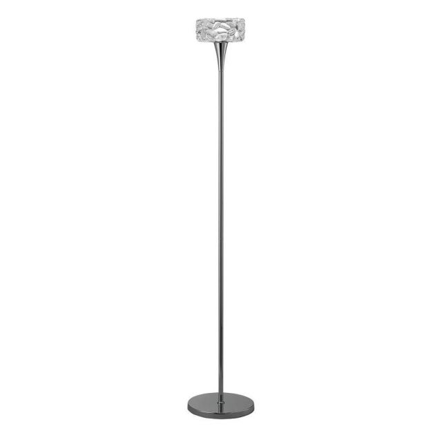 Mantra M3939 O2 1 Light Floor Light In Chrome With Clear Glass