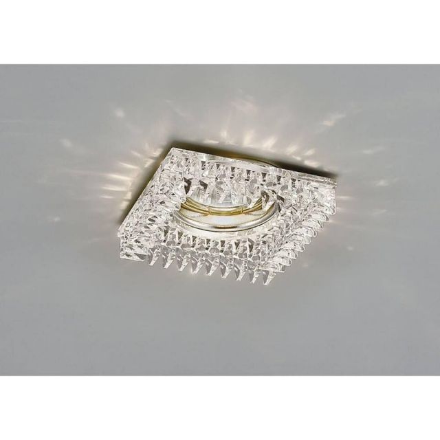 Diyas IL30834CH Square Crystal Downlight Frame In Polished Chrome