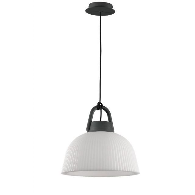 Mantra M6211 Kinke 1 Light Outdoor Dome Pendant Light In Anthracite