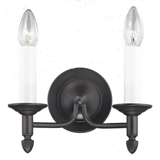 SMRR411202/02/WB/BLK Canterbury Two Light Wall Light In Black