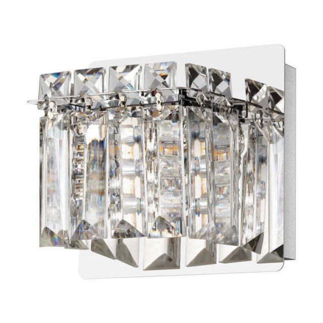 Eglo 98597 Fuertescusa 1 Light Wall Light In Chrome With Clear Crystals