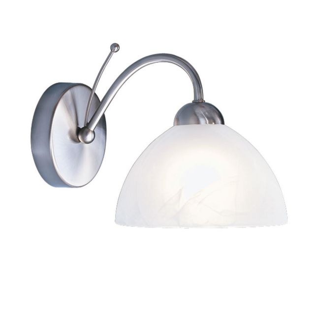 Searchlight 1131-1SS Milanese 1 Light Wall Light In Satin Silver
