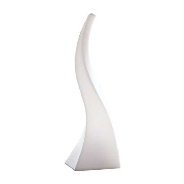 Mantra M1326 Flame 1 Light Large Outdoor Table Lamp In Opal White - Height: 550mm