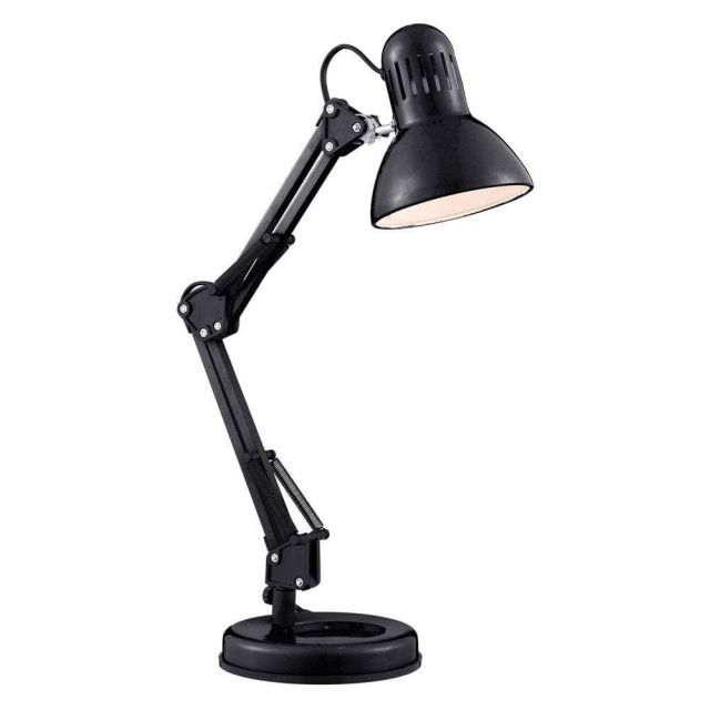 Searchlight 2429BK Hobby 1 Light Table Lamp In Shiny Black