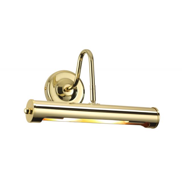 Classic 12 Inch Polished Brass Swan Neck Picture Light