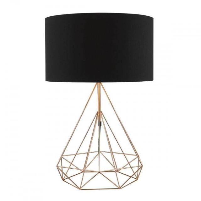 Dar SWO4264 Sword Table Lamp With Black Cotton Fabric Shade