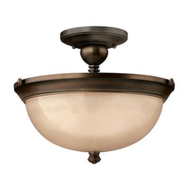 HK/MAYFLOWER/SF Mayflower 3 Light Semi Flush Ceiling Light In Olde Bronze