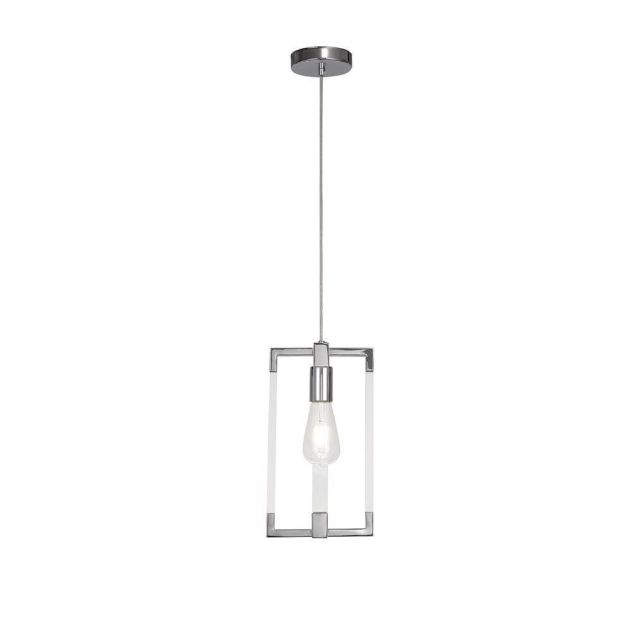 Diyas IL32781 Canto 1 Light Double Rectangular Pendant In Polished Nickel