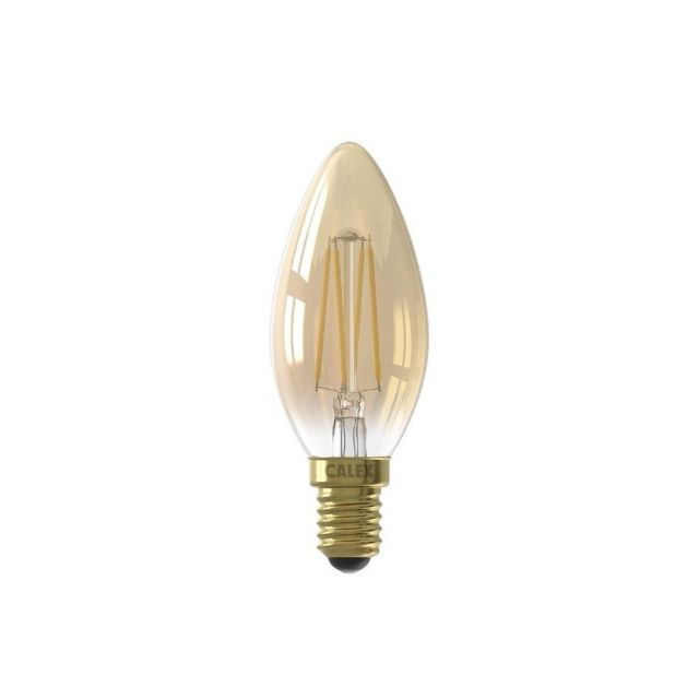 Candle Lamp E14 Small Edison Screw 4 Watt Candle Bulb With Gold Finish - Dimmable