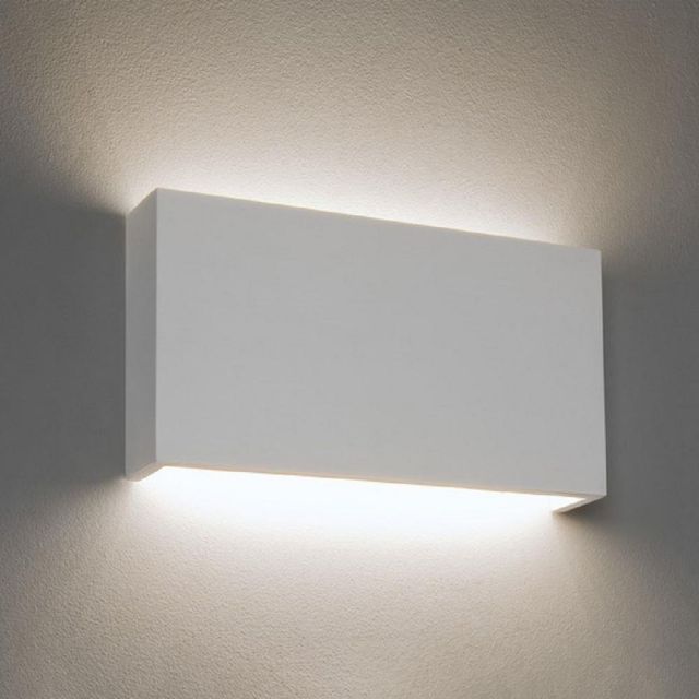Astro 1325009 Rio Two Light LED Horizontal Wall Light In White Plaster With Phased Dimmer - W: 325mm